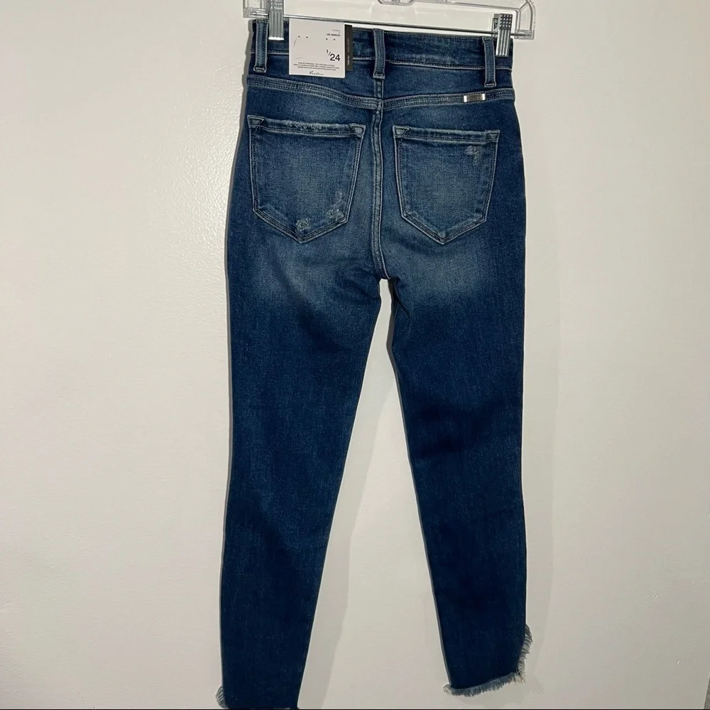 KanCan Geneva High Rise Ankle Skinny w/ Slit Raw Hem Size 1/24 - Picture 10 of 13